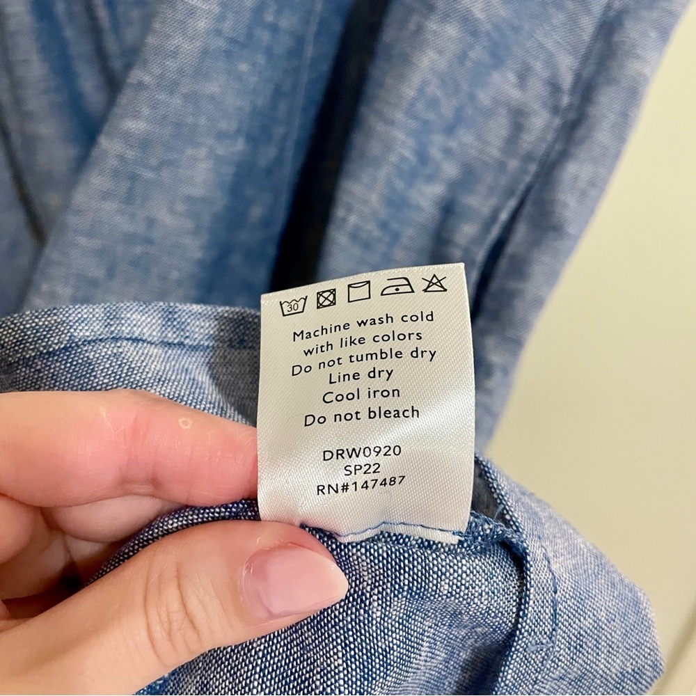 Draper James Chambray Babydoll Dress – Size XXL (Like New) - Picture 7 of 11